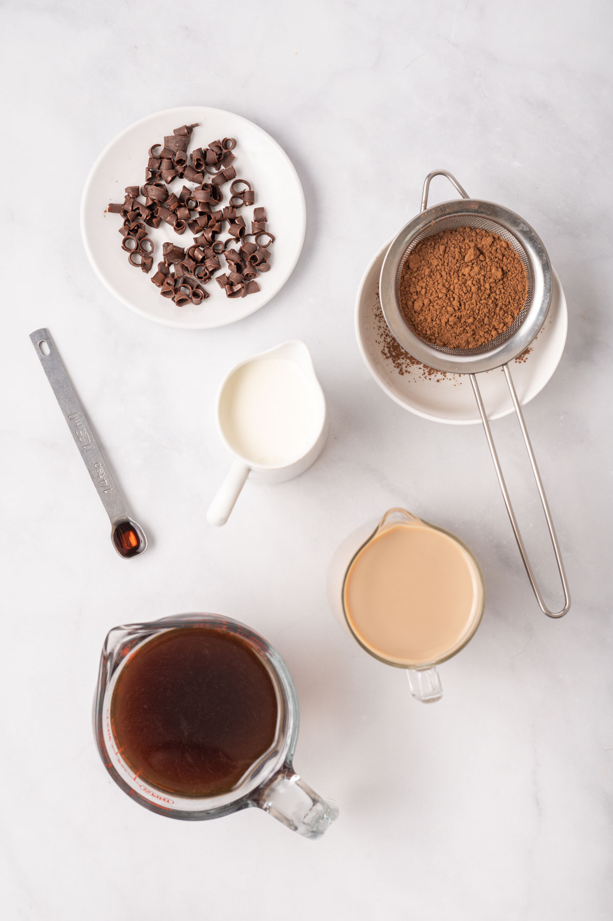 Ingredients to make Irish Cream Coffee