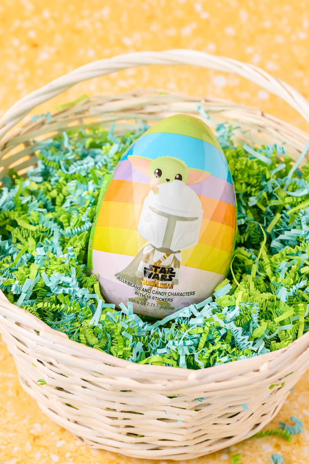 large Star Wars candy egg in an Easter Egg Basket